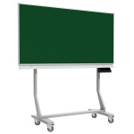 Tafel fahrbar, 200x100 cm, Stahl grün, 